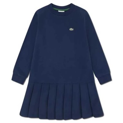 детска,рокля,дамски,поли,и,рокли,lacoste,kids,french,terry,long,sleeve,dress,blue,(marine)