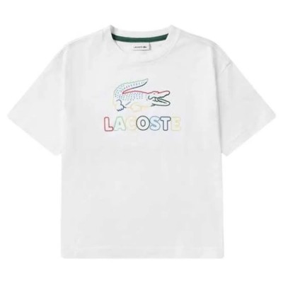 детска,тениска,мъжки,тениски,дамски,тениски,lacoste,kids,knit,short,sleeve,t,shirt,white,(white)