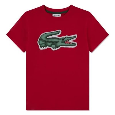 детска,тениска,мъжки,тениски,дамски,тениски,lacoste,kids,puff,short,sleeve,t,shirt,red,(rouge)