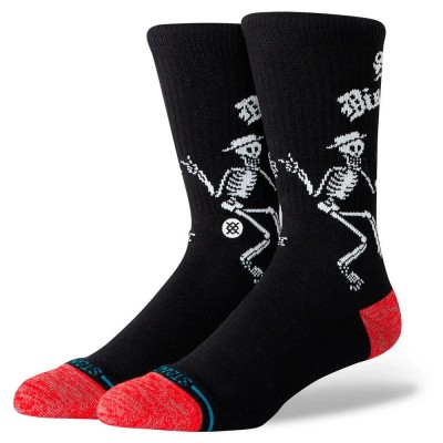 чорапи,мъжки,чорапи,stance,skelly,dancing,crew,socks,black