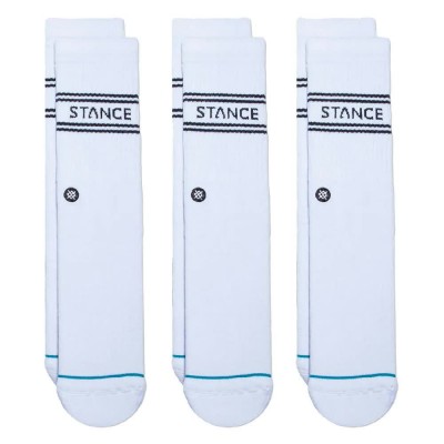 чорапи,мъжки,чорапи,дамски,чорапи,stance,vital,crew,socks,3,pairs,white,(white)