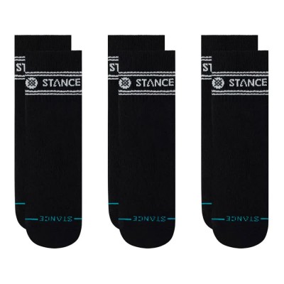 чорапи,мъжки,чорапи,дамски,чорапи,stance,vital,quarter,socks,3,pairs,black,(black)