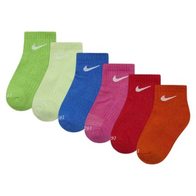 чорапи,мъжки,чорапи,дамски,чорапи,nike,dri,fit,performance,basic,quarter,socks,6,pairs,multicolor,(barely,volt)