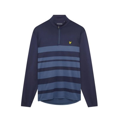 блуза,мъжки,пуловери,lyle,&,scott,lightweight,wide,stripe,half,zip,sweatshirt,blue,(navy)