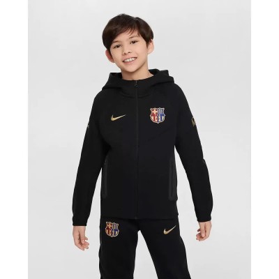 блуза,детски,блузи,nike,fc,barcelonaa,tech,full,zip,sweatshirt,black