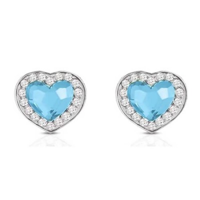 бижутерия,ops,objects,fable,heart,ss,earrings,clear,(aquamarine)