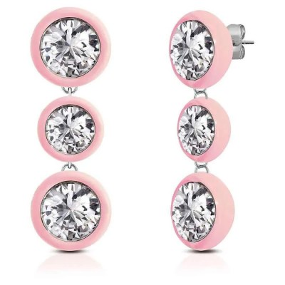 бижутерия,ops,objects,wonder,3,stone,earrings,rose