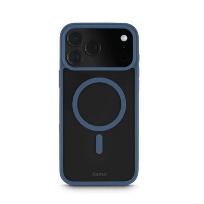 други,аксесоари,hama,frame,protec,iphone,17,pro,max,magnetic,phone,case,clear,blue,(transparent,black)