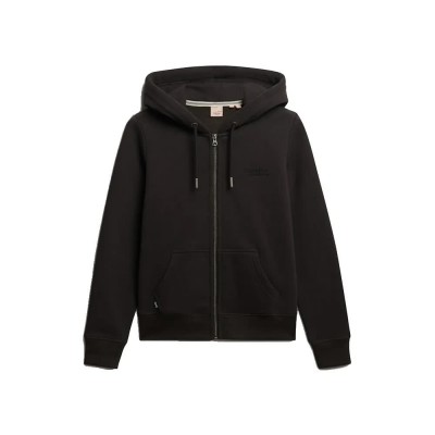 блуза,дамски,блузи,superdry,essential,logo,full,zip,sweatshirt,black,(bison,black)
