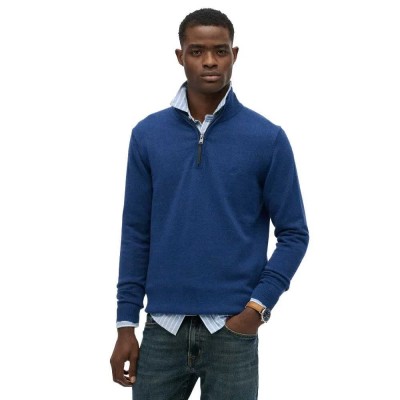 блуза,мъжки,пуловери,superdry,essentials,half,zip,sweater,lapis,blue,marl