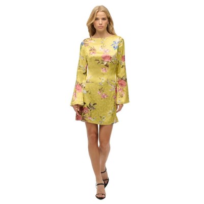 рокля,дамски,поли,и,рокли,superdry,jacquard,flare,slv,long,sleeve,short,dress,yellow,(kirro,blossom)