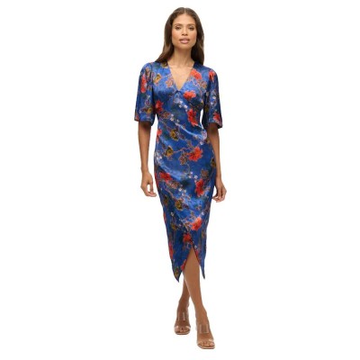 рокля,дамски,поли,и,рокли,superdry,jacquard,short,sleeve,midi,dress,blue,(amaya,blossom,multi)
