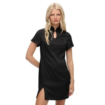 рокля,дамски,поли,и,рокли,superdry,lbd,satin,mandarin,short,dress,black,(black)