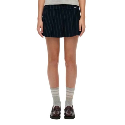 пола,дамски,поли,и,рокли,superdry,pinstripe,pleat,mini,short,skirt,navy,pinstripe