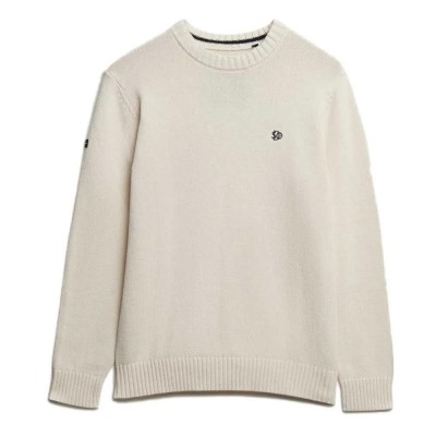 блуза,мъжки,пуловери,superdry,preppy,cotton,sweater,beige,(sailcloth,white)