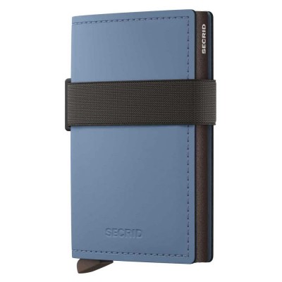 портфейли,и,портмонета,secrid,bandwallet,matte,leather,wallet,steel,blue,brown