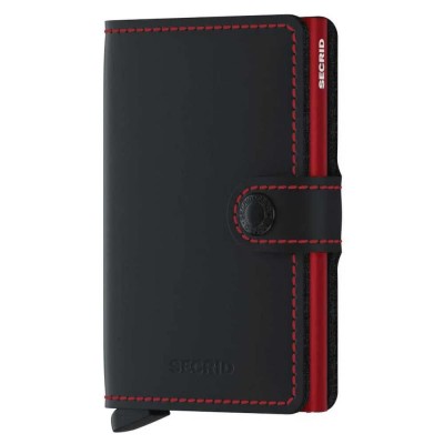 портфейли,и,портмонета,secrid,miniwallet,matte,leather,wallet,red,black,(black,&,red)
