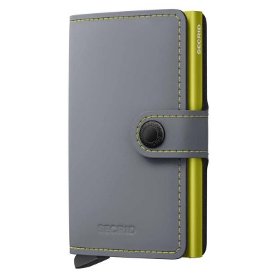 портфейли,и,портмонета,secrid,miniwallet,matte,leather,wallet,grey,&,lime