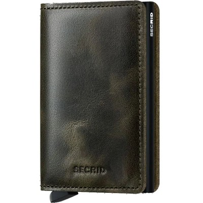 портфейли,и,портмонета,secrid,slimwallet,vintage,leather,wallet,olive,black