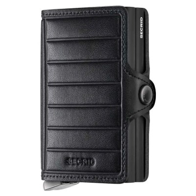 портфейли,и,портмонета,secrid,twinwallet,emboss,lines,leather,wallet,black+