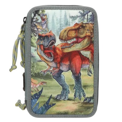 канцеларски,принадлежности,dino,world,bite,pencil,case,green,grey