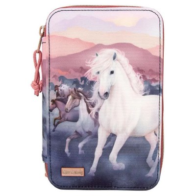 ученически,принадлежности,miss,melody,night,horses,0412512,pencil,case,blue,black