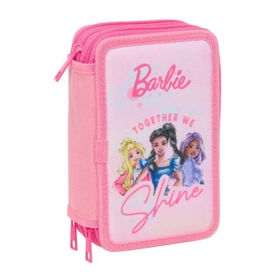 канцеларски,принадлежности,safta,barbie,12.5x19.5x5.5,cm,triple,pencil,case,37,pieces,multicolor