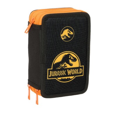 канцеларски,принадлежности,safta,jurassic,world,12.5x19.5x5.5,cm,triple,pencil,case,37,pieces,black,(multicolor)