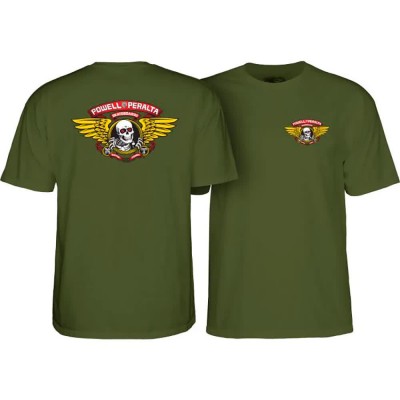 тениска,мъжки,тениски,powell,peralta,winged,ripper,short,sleeve,t,shirt,green,(military,green)