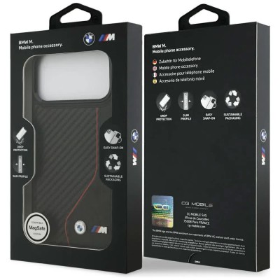 други,аксесоари,bmw,m,carbon,line,&,logo,magsafe,iphone,17,pro,max,phone,case,black,(red)