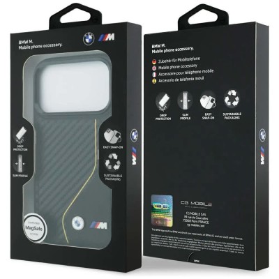 други,аксесоари,bmw,m,carbon,line,&,logo,magsafe,iphone,17,pro,phone,case,black,(yellow)