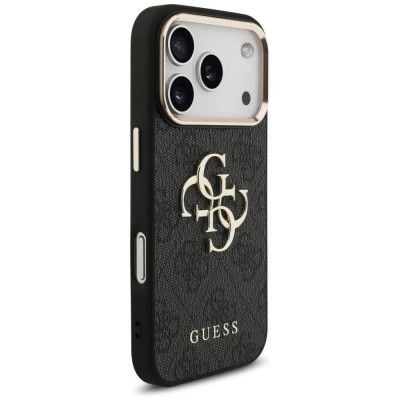други,аксесоари,guess,4g,big,4g,classic,logo,iphone,17,pro,phone,case,black,(black,gold)