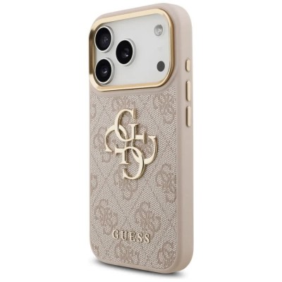 други,аксесоари,guess,4g,big,4g,classic,logo,metal,buttons,iphone,17,pro,phone,case,pink,(pink)