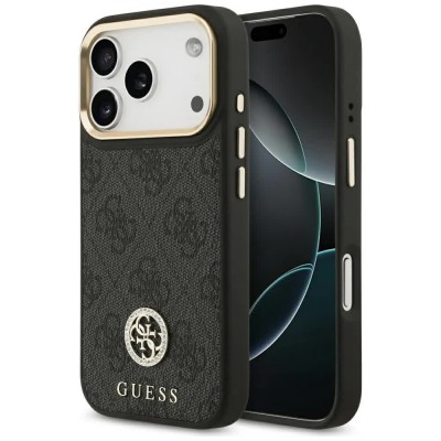 други,аксесоари,guess,4g,strass,logo,magsafe,iphone,17,pro,phone,case,black,(black)
