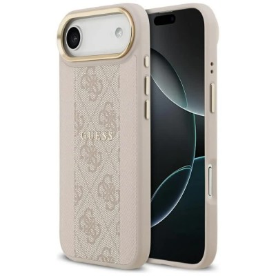 други,аксесоари,guess,4g,stripe,magsafe,iphone,17,air,phone,case,beige,(pink)