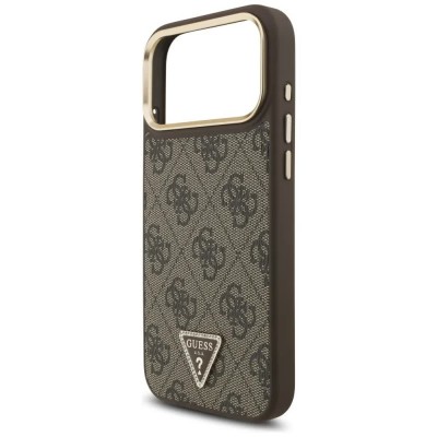 други,аксесоари,guess,4g,triangle,logo,magsafe,iphone,17,pro,max,phone,case,brown,(brown,gold)