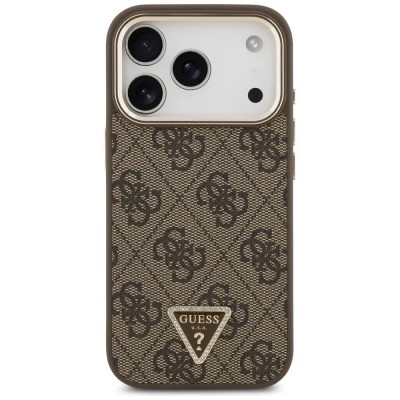 други,аксесоари,guess,4g,triangle,logo,magsafe,iphone,17,pro,phone,case,brown,(brown,gold)