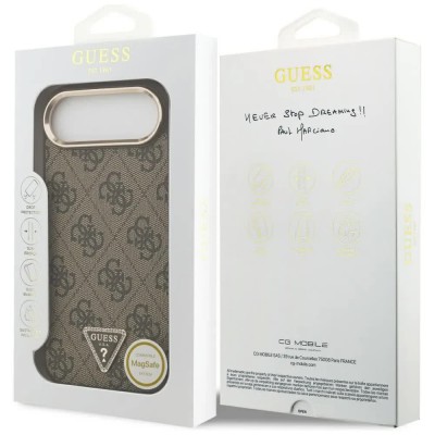 други,аксесоари,guess,4g,triangle,logo,magsafe,iphone,air,phone,case,brown,(brown,gold)