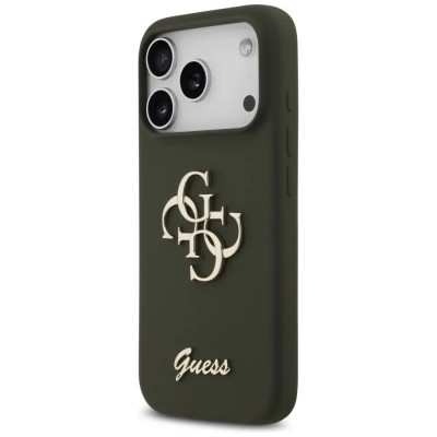 други,аксесоари,guess,big,4g,script,iphone,17,pro,phone,case,green,(khaki)