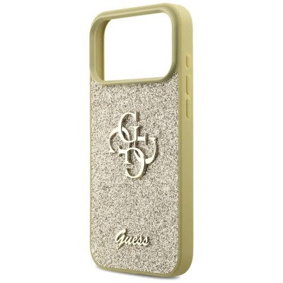 други,аксесоари,guess,fixed,glitter,big,4g,iphone,17,pro,max,phone,case,golden,(gold)