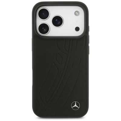 други,аксесоари,mercedes,leather,large,laurel,leave,magsafe,iphone,17,pro,phone,case,black,(black)