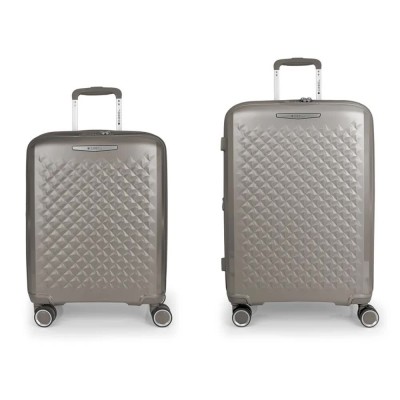 куфари,gabol,queens,spinner,tsa,expandable,114.6l,trolley,bag,2,units,grey,(champagne)