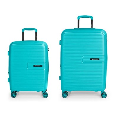 куфари,gabol,steady,spinner,expandable,113.8l,trolley,bag,2,units,green,(turquoise)