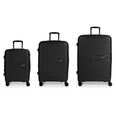 куфари,gabol,steady,spinner,expandable,195l,trolley,bag,3,units,black,(black)
