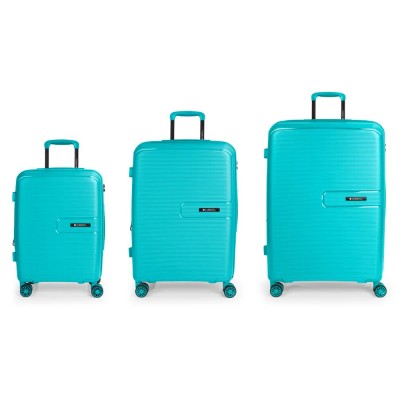 куфари,gabol,steady,spinner,expandable,195l,trolley,bag,3,units,green,blue,(turquoise)