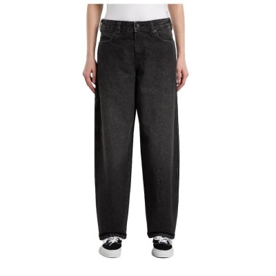 дънки,дамски,панталони,dickies,957,loose,tapered,work,jeans,grey,(black,wash,faded)