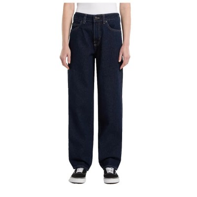 дънки,дамски,панталони,dickies,993,tapered,carpenter,high,waist,jeans,blue,(rinsed)
