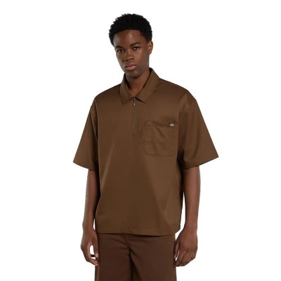 риза,с,къс,ръкав,дамски,ризи,мъжки,ризи,dickies,cadiz,qz,short,sleeve,shirt,brown,(timber,brown)
