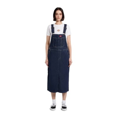 рокля,дамски,гащеризони,dickies,denim,dress,sleeveless,overall,blue,(dark,indigo)