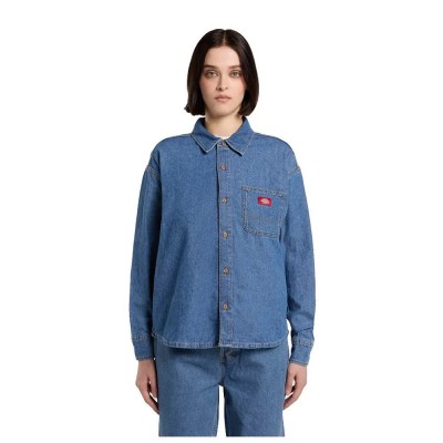 риза,с,дълъг,ръкав,дамски,ризи,dickies,lightweight,denim,long,sleeve,shirt,blue,(classic,blue)